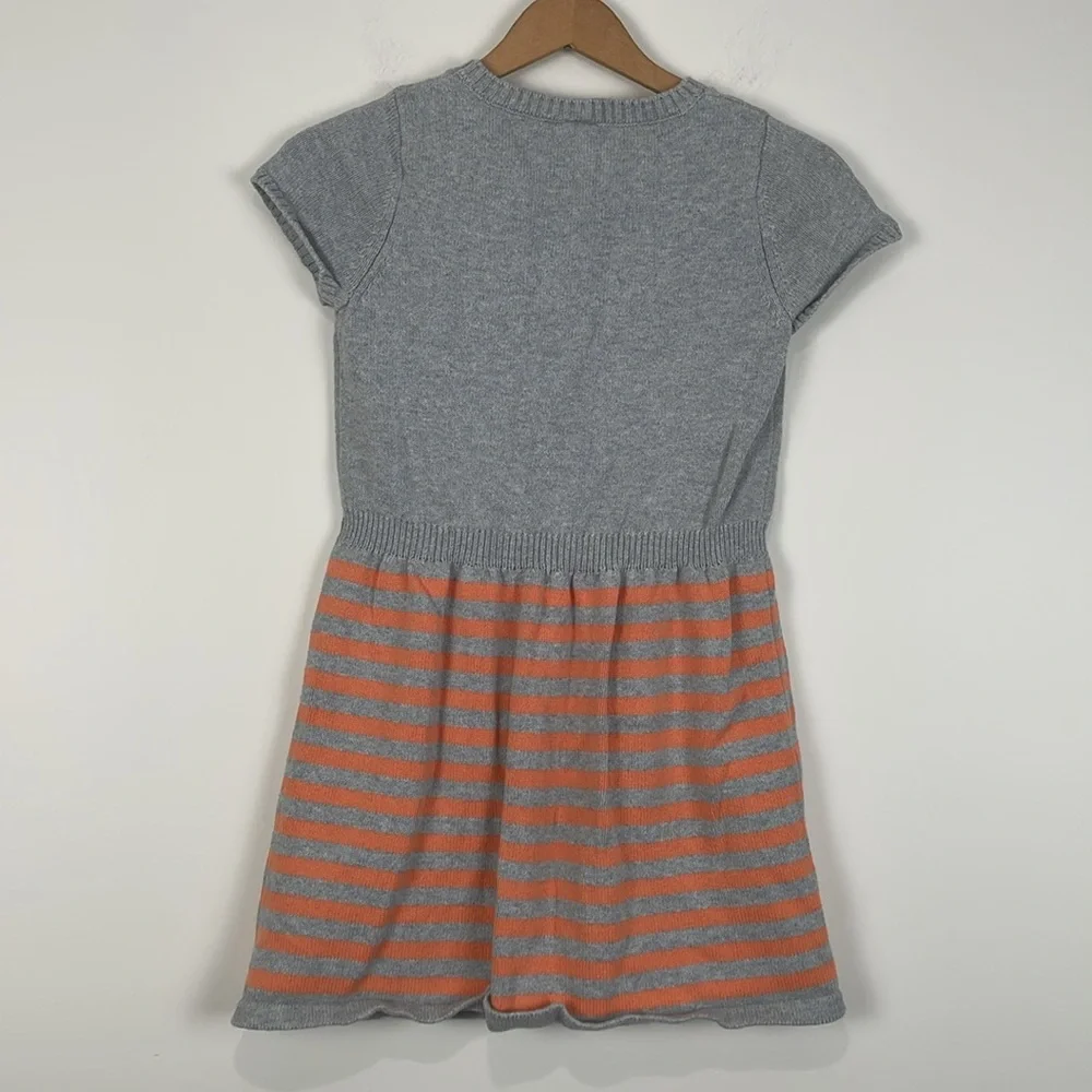 Gymboree Happy Harvest Gray Knit Sweater Dress Girl’s 12 Pumpkin Fall Halloween